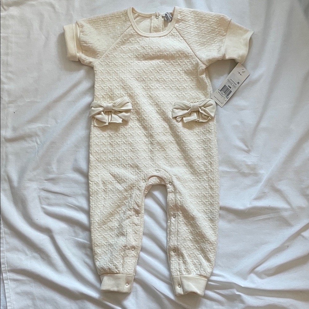 Habitual Kids Cream Textured One Piece Romper 24 Months
